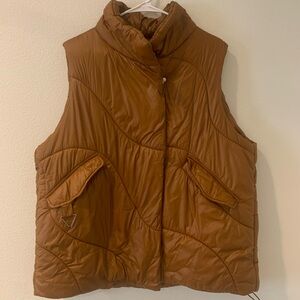 Women's Brown Quilted Vest